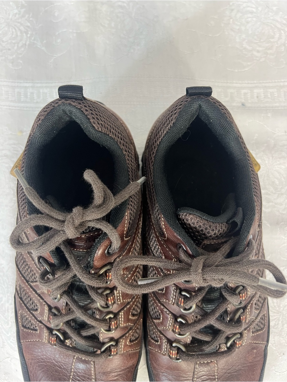 Rockport Rock Cove Walking Shoes Brown Leather Low Cut Cushioned Footbed 8W๐ - Picture 4 of 8